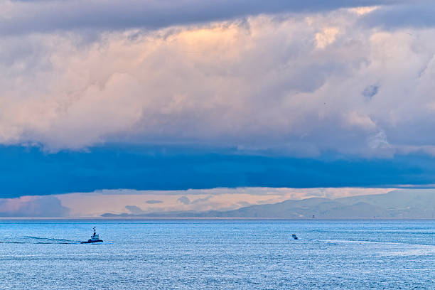 Submarine seen in periscope