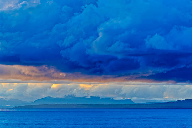 Coastal range mountains by the city of Vancouver British Columbia