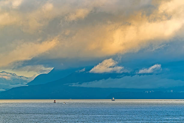 Coastal range mountains by the city of Vancouver British Columbia