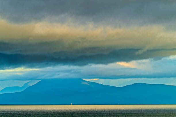 Coastal range mountains by the city of Vancouver British Columbia