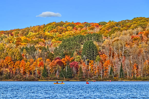 istock Perfect boating fall season on the still lake. 2229982636