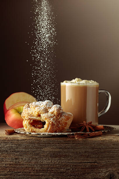 istock Vienna strudel and caffe latte on an old wooden table. 2229986753