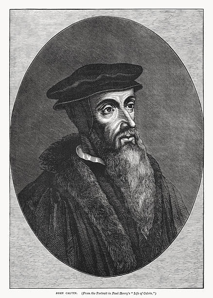 istock John Calvin (1509-1564), French protestant reformer, wood engraving, published in 1899 2229989647