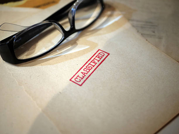 istock Close up of classified document papers 2229991886