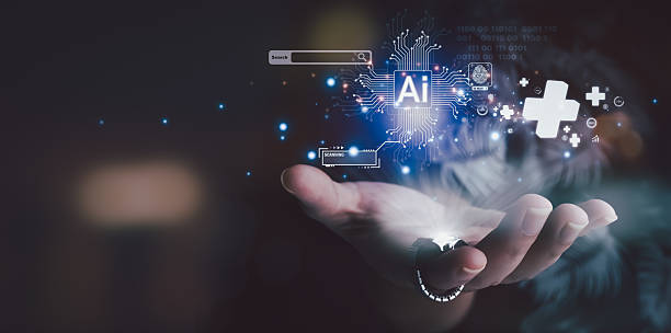 istock Glowing plus sign interface with AI chip, search bar, and scan elements symbolizes a profitable business driven by AI technology and digital innovation. 2229992340
