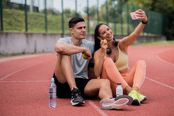 istock Happy couple capturing post workout moment 2229998937