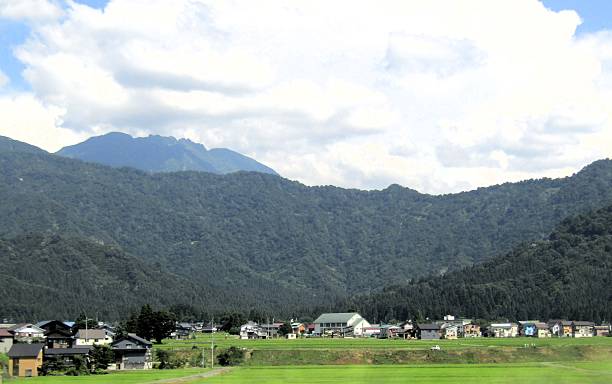 istock Japanese Alps. A village under the mountains. 2230007229