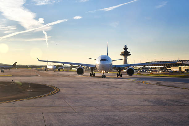 istock Jet airplane on airport runway 2230008788