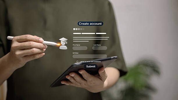 Creating Online Account with Digital Tablet and Stylus for E-Learning and Business Access