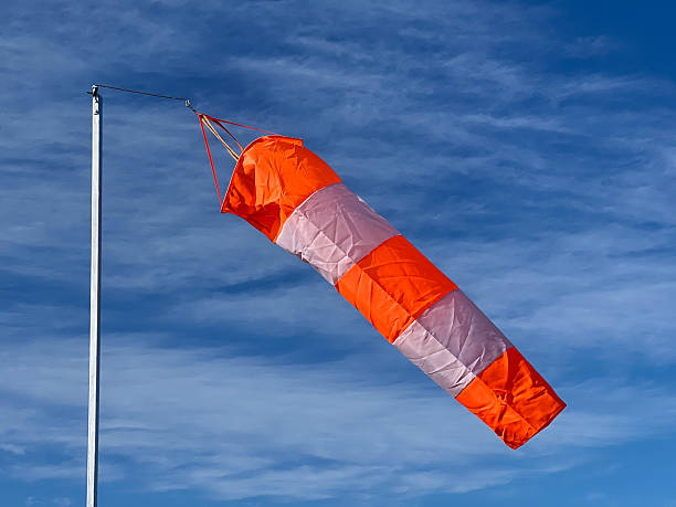 istock Airport Orange And White Windsocks 2230039149