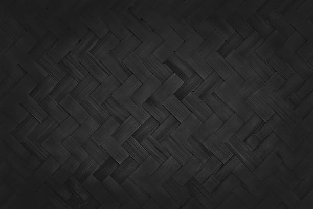 istock Black weave bamboo pattern, woven rattan mat texture for background and design art work. 2230044622