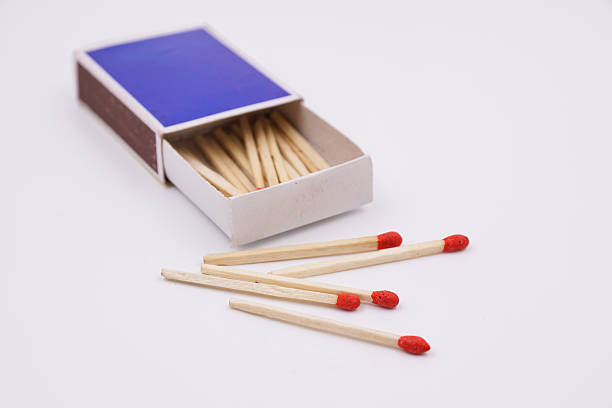 istock Blue box of wooden matches 2230050635