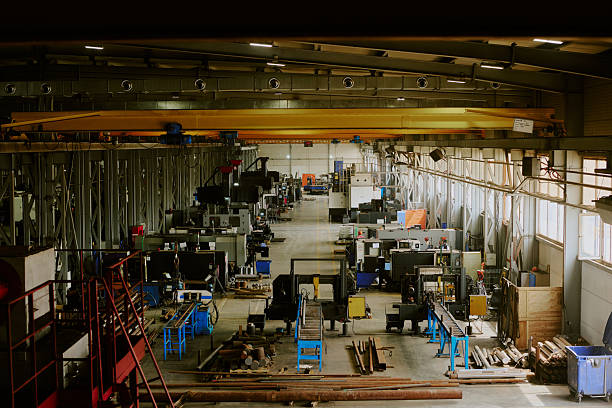 istock Industrial Factory Interior Featuring Automated Machinery Operating in Workshop 2230064690