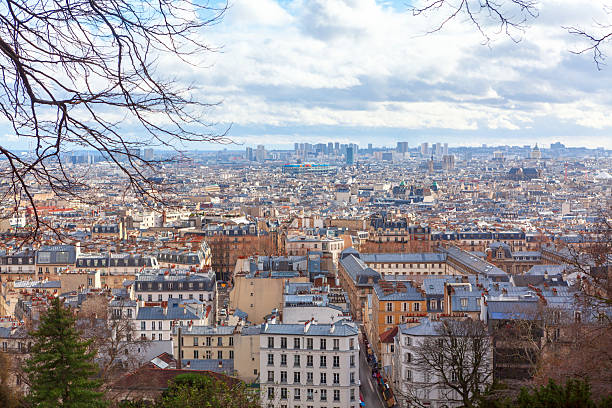 istock Panoramic view of Paris with historic buildings and rooftops 2230064718