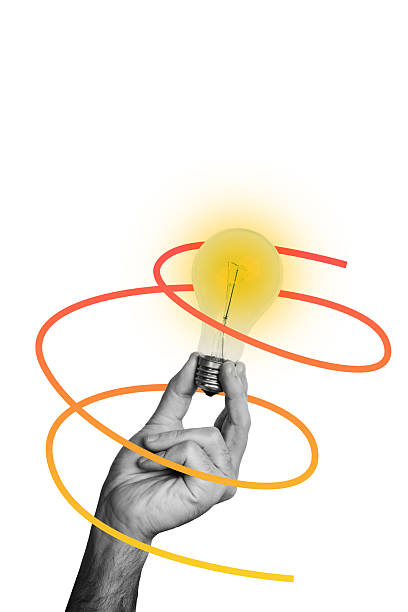 istock Vertical 3d poster composite image collage of challenge decision logic startup eureka finger gesture showing lamp blackout 2230066688