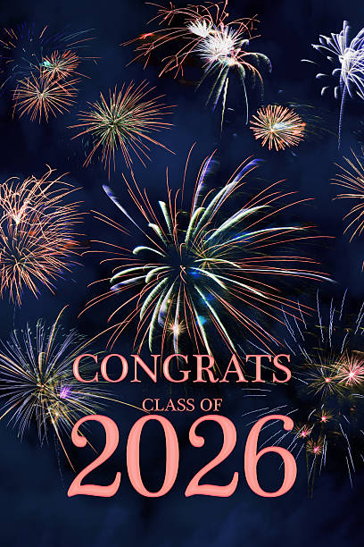 istock CONGRATS CLASS of 2026 lettering with beautiful fireworks 2230074376