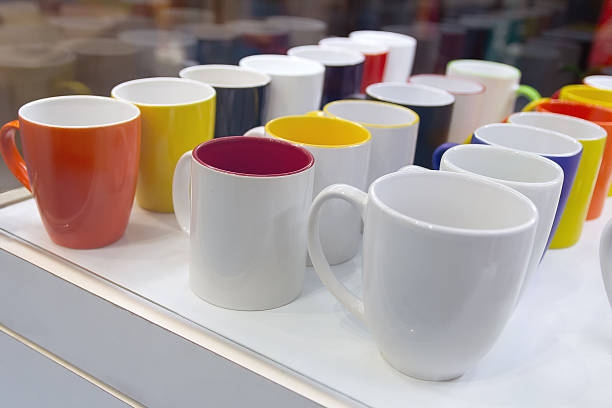 istock Mugs stall in a store close-up 2230074597