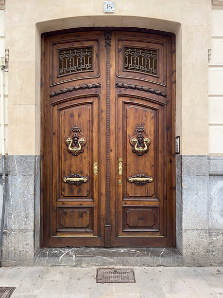 istock Elegant Wooden Double Doors 2230093200