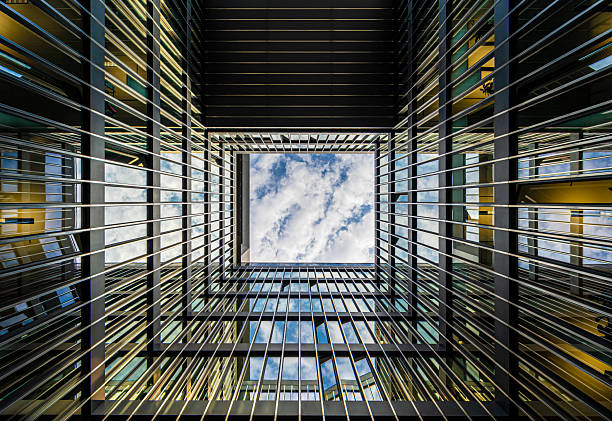 Courtyard of a modern office building