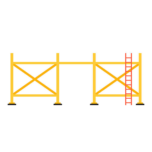 istock Scaffolding. Vector flat design aluminum prefabricated scaffolding isolated illustration white background. 2230093717