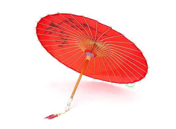 istock Traditional paper chinese umbrella isolated on white background 2230116280