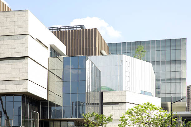istock Close up, geometric facade of a modern office building 2230130401
