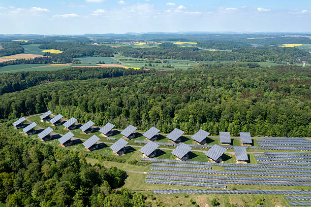 istock Solar power station with rotating panels 2230134744