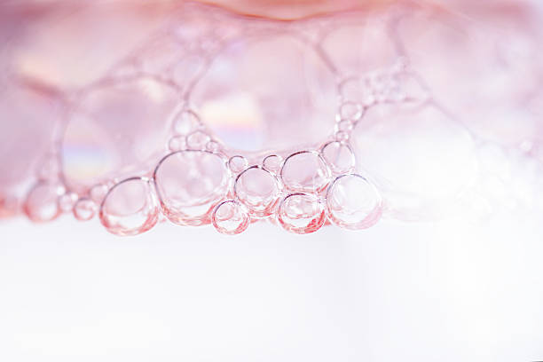 istock Close-up of pink bubbles - authentic background texture with space for text. 2230134786