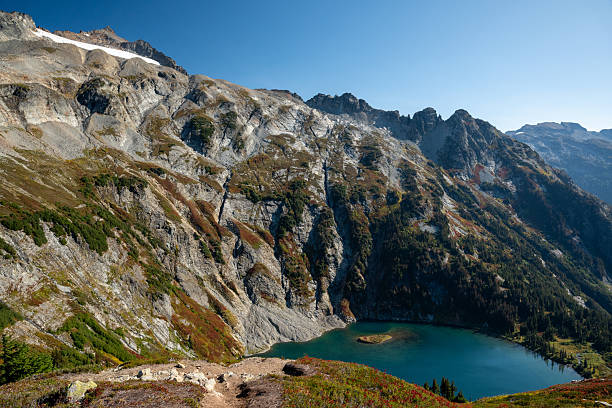 A view of Doubtful lake near Cascade Pass in North Cascades National Park
