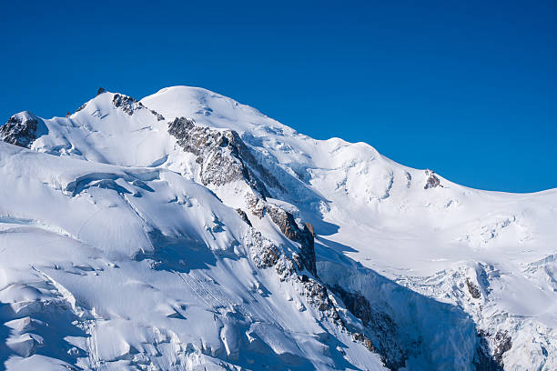 A view of Mont Blanc in the French Alps from Aiguille du Midi