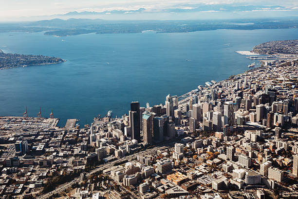 istock Downtown Seattle and Waterfront From The Air 2230139424