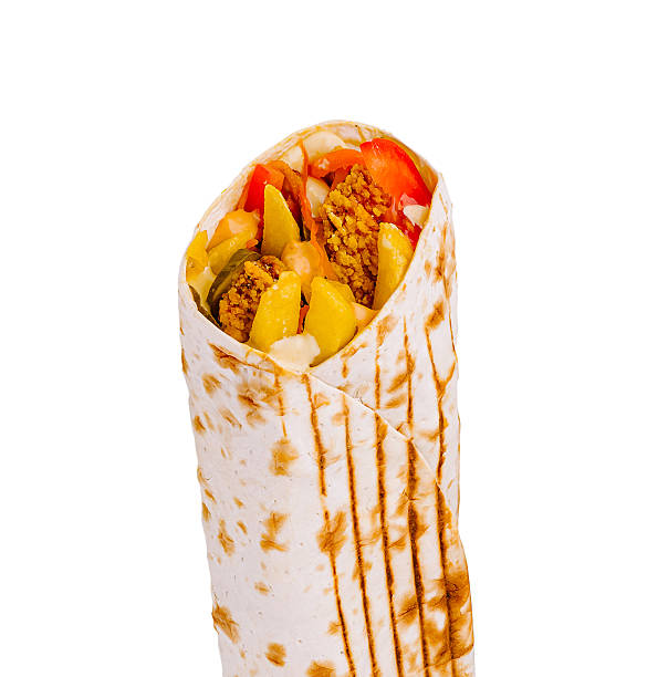 istock Delicious wrap filled with colorful vegetables and savory protein option 2230142417