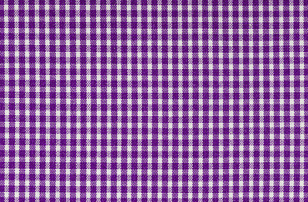 istock Purple and White Checkered Fabric Close up Texture 2230142977