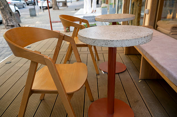 istock Outdoor cafe seating area was 2230145542
