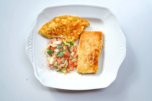 healthy foods plate on white background