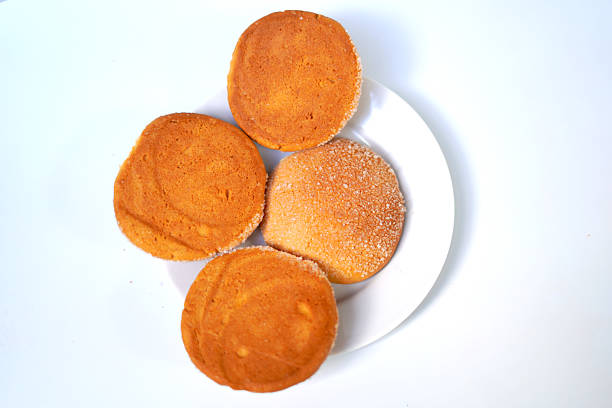 sweet cookies on the white plate
