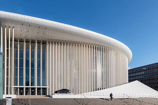 Luxembourg city, Luxembourg- June 28, 2025: Philharmonie Luxembourg known as  Grande-Duchesse Joséphine-Charlotte Concert Hall building exterior