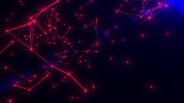 istock Luxury blue plexus background. Modern technology background of shining flowing lines 2230166501