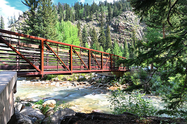 Bridge at Three Mile Creek Trailhead, Colorado Rocky Mountains