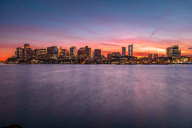 istock Majestic sunset over Boston downtown in autumn 2230173818