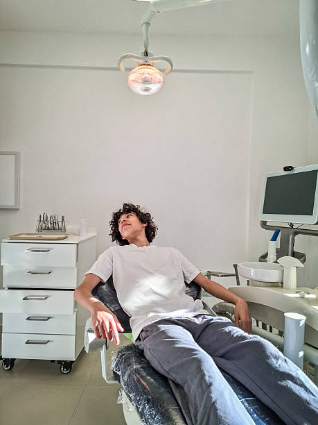 istock Young boy at the dentist 2230177074