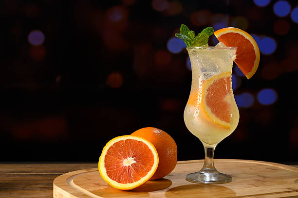 istock Refreshing citrus cocktail with blood orange slice 2230181451