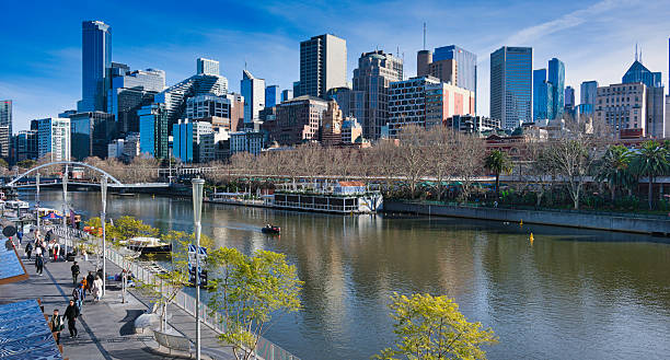 istock Melbourne's skyline from riverside boardwalk 2230188645