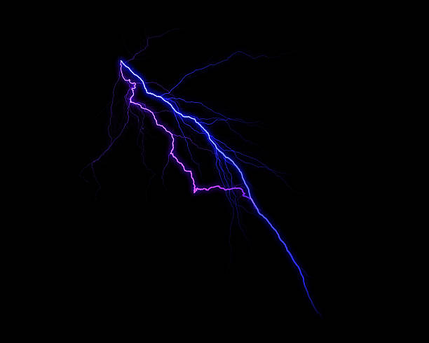istock Striking blue and purple electrical discharge cutting through a pitch-black night, a powerful visual of natural energy. 2230193317