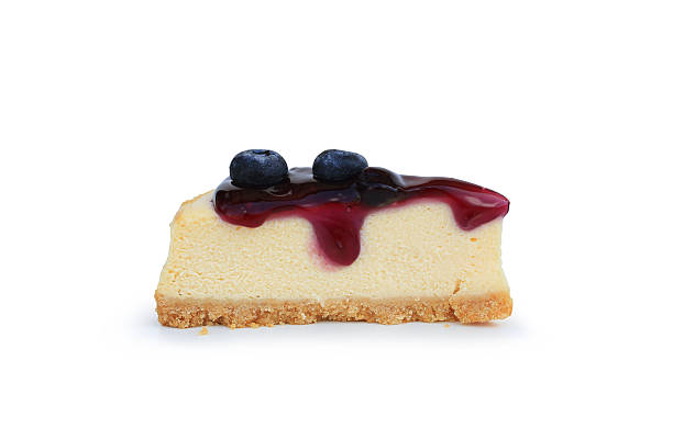 istock Blueberry cake with cream topped isolated on white background. 2230203943