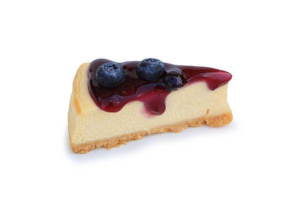 istock Blueberry cake with cream topped isolated on white background. 2230203947