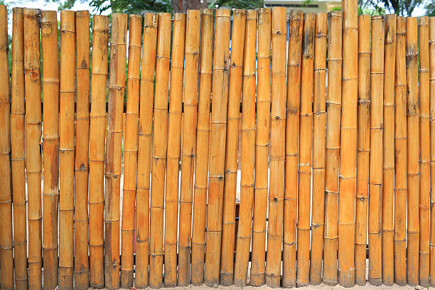 Bamboo plank fence texture for background.