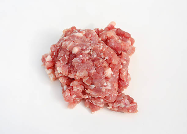 istock Finely chopped pork isolated on white studio background. 2230204317
