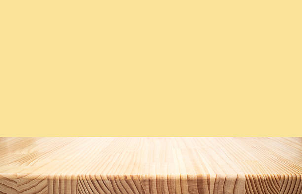 istock beautiful top wood table ,counter mockup with pastel background. 2230212878
