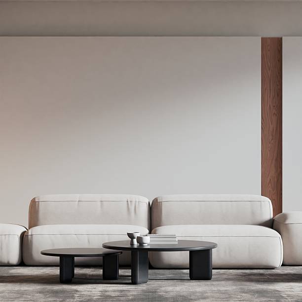 istock Modern Minimalist Living Room Interior Frame Poster Mockup 2230215366